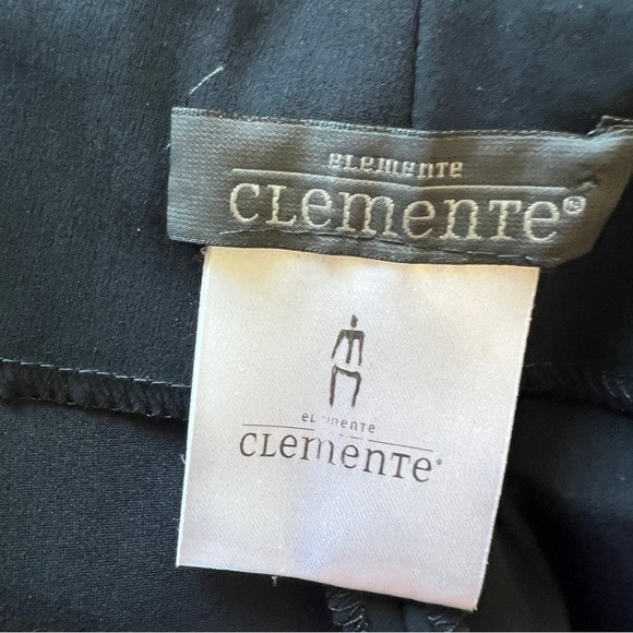 ELEMENTE CLEMENTE Side Zip Flat Front Pants Polyester Spandex Black Size 2 US 8 - Picture 3 of 12